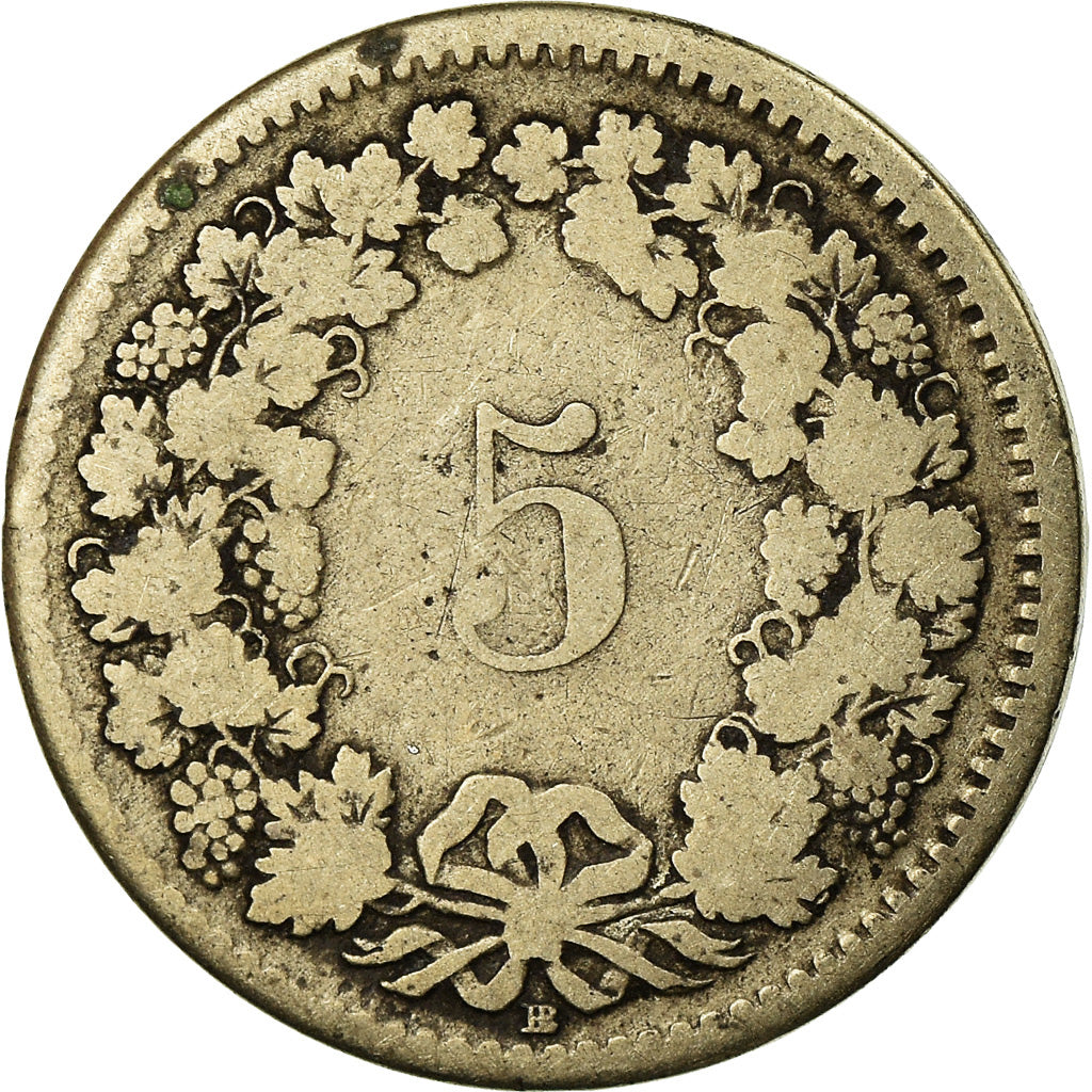 Monnaie, Suisse, 5 Rappen, 1850, Strasbourg, TB+, Billon, KM:5