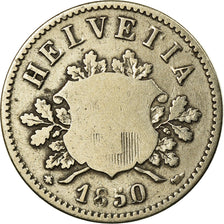 Coin, Switzerland, 10 Rappen, 1850, Strasbourg, F(12-15), Billon, KM:6