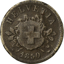 Coin, Switzerland, 10 Rappen, 1850, Strasbourg, VF(20-25), Billon, KM:6