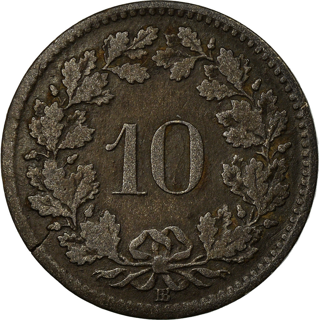 Coin, Switzerland, 10 Rappen, 1850, Strasbourg, VF(20-25), Billon, KM:6