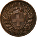 Coin, Switzerland, 2 Rappen, 1918, Bern, EF(40-45), Bronze, KM:4.2