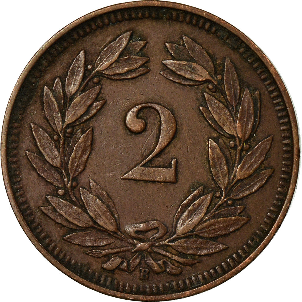 Coin, Switzerland, 2 Rappen, 1918, Bern, EF(40-45), Bronze, KM:4.2