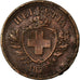 Monnaie, Suisse, Rappen, 1872, Bern, TB, Bronze, KM:3.1
