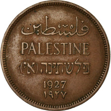 Münze, Palästina, Mil, 1927, SS+, Bronze, KM:1