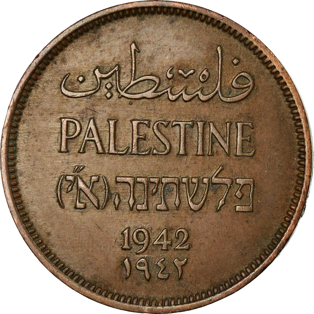 Münze, Palästina, Mil, 1942, SS+, Bronze, KM:1