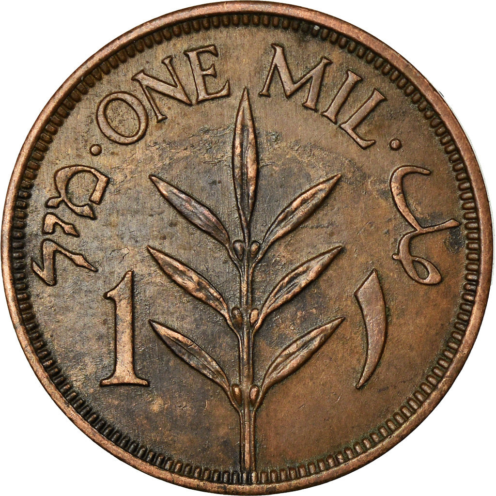 Münze, Palästina, Mil, 1942, SS+, Bronze, KM:1