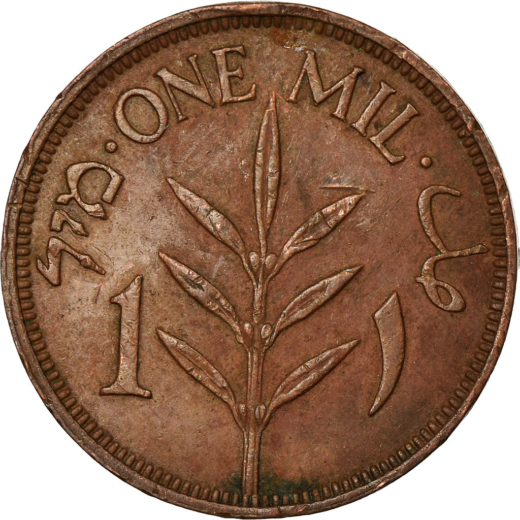 Coin, Palestine, Mil, 1944, AU(50-53), Bronze, KM:1