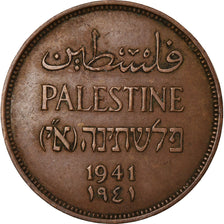 Coin, Palestine, 2 Mils, 1941, AU(50-53), Bronze, KM:2