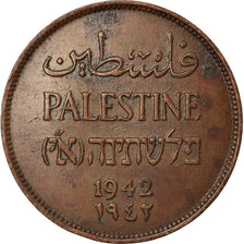 Monnaie, Palestine, 2 Mils, 1942, TTB+, Bronze, KM:2