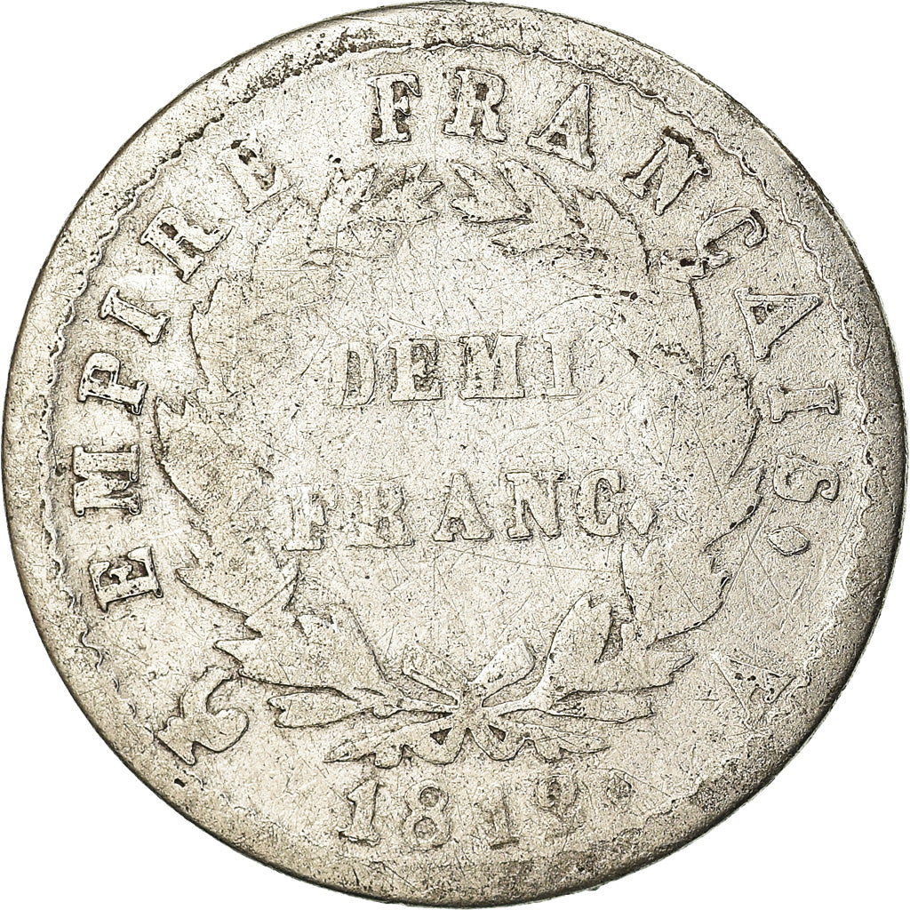 Munten, Frankrijk, Napoléon I, 1/2 Franc, 1812, Paris, ZG+, Zilver, KM:691.1