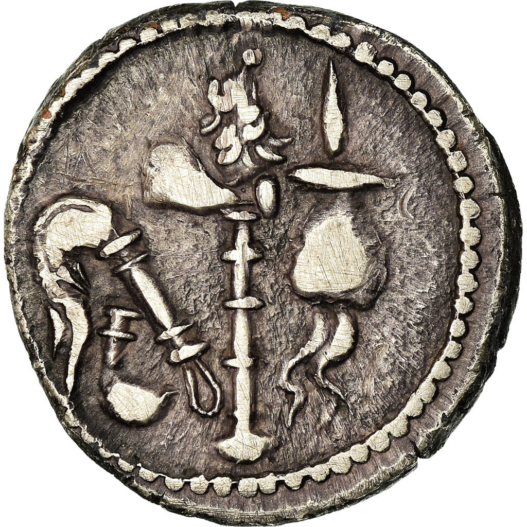 Munten, Julius Caesar, Denarius, ZF, Zilver, Crawford:443/1
