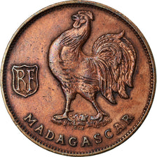 Madagascar, Franc, 1943, Pretoria, EF(40-45), Bronze, KM:2