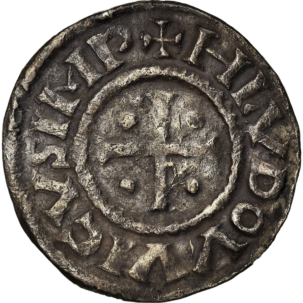 Munten, Frankrijk, Louis le Pieux, Denier, 822-840, ZF, Zilver, Prou:1016 var.