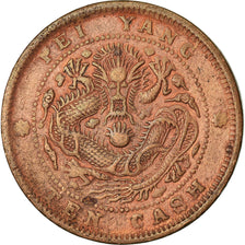 Moeda, China, CHIHLI PROVINCE, Kuang-hs, 10 Cash, 1906, VF(20-25), Cobre, KM:67
