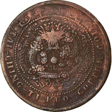 Münze, China, HUPEH PROVINCE, Kuang-hs, 10 Cash, 1906, Ching, S+, Kupfer