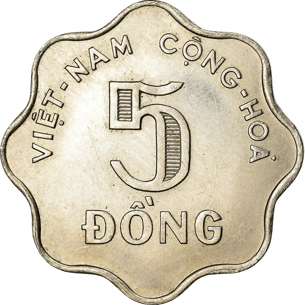 Vietnam, STATE OF SOUTH VIET NAM, 5 Dông, 1971, VZ, Nickel Clad Steel, KM:9a