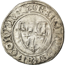 Coin, France, Charles VI, Blanc Guénar, Uncertain Mint, Variety, EF(40-45)