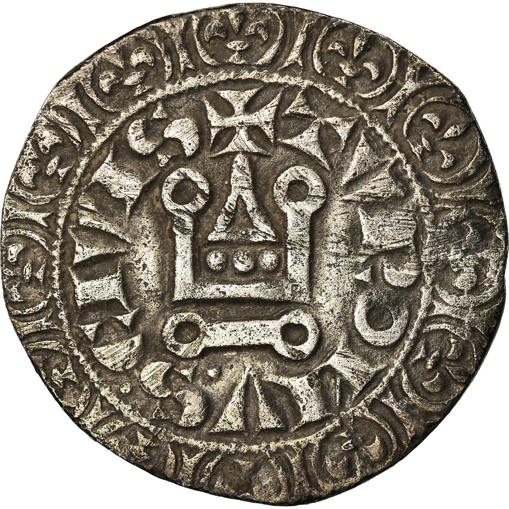 Monnaie, France, Philippe III, Gros Tournois, TB+, Argent, Duplessy:202