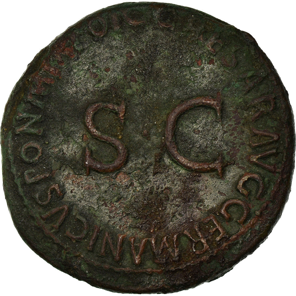 Coin, Germanicus, As, 37-38, Rome, Rare, VF(30-35), Bronze, RIC:35