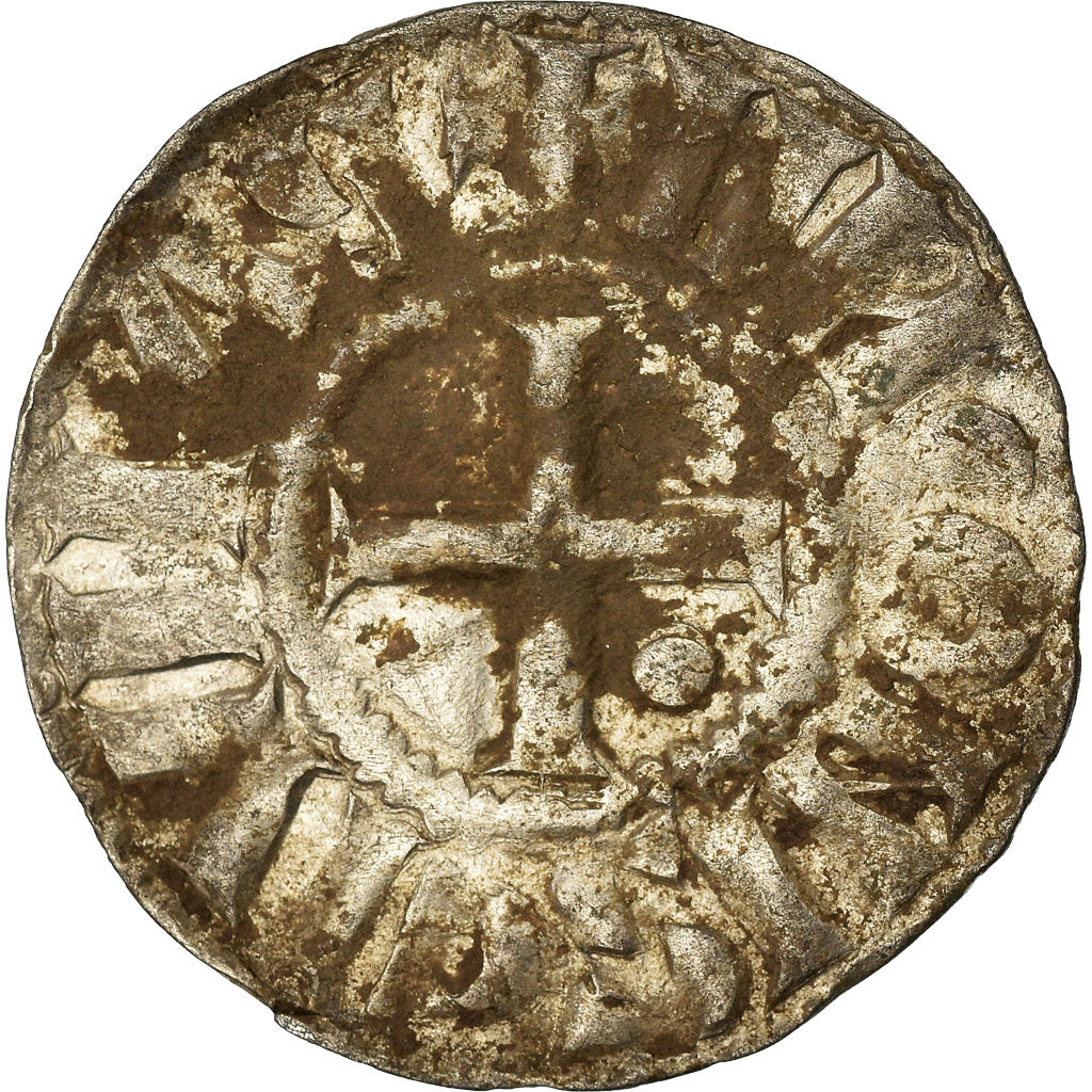 Munten, Frankrijk, Louis IV d'Outremer, Denarius, 970-980, Langres, ZF, Zilver