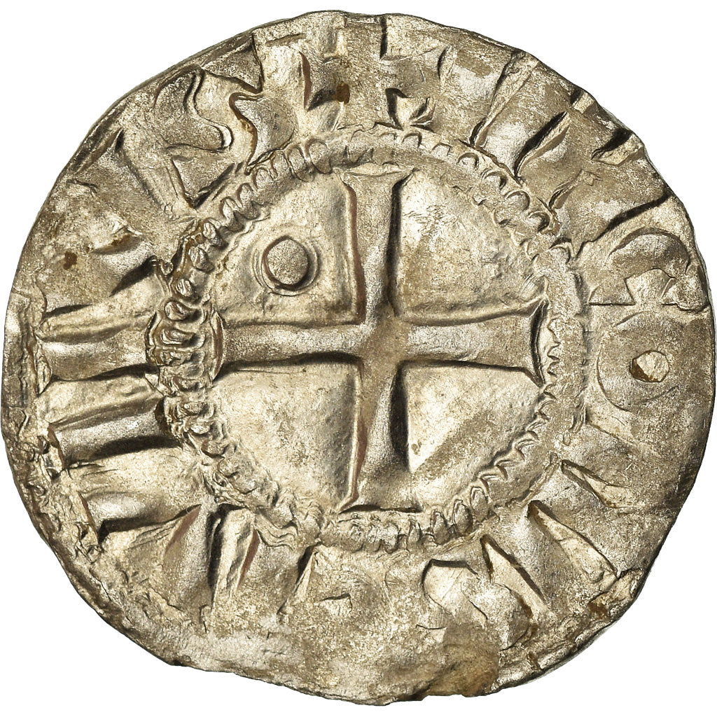 Monnaie, France, Louis IV d'Outremer, Denier, 970-980, Langres, TTB+, Argent