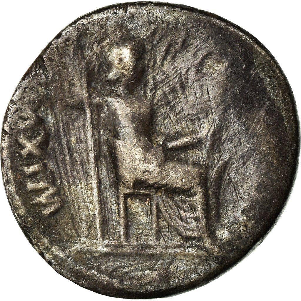 Coin, Tiberius, Denarius, Lyon - Lugdunum, VF(30-35), Silver, RIC:30