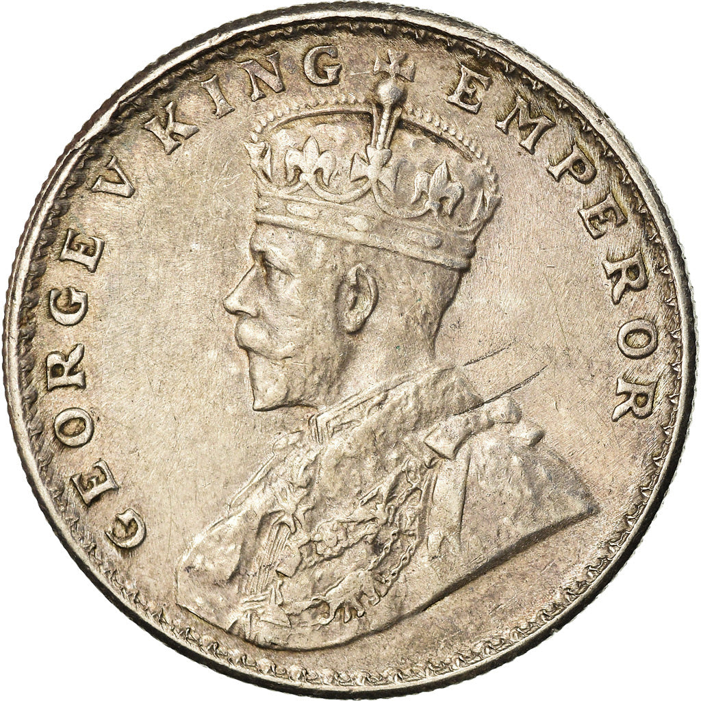 Coin, INDIA-BRITISH, George V, Rupee, 1919, EF(40-45), Silver, KM:524