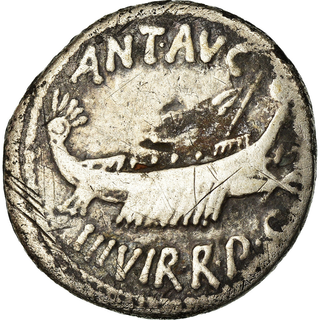 Munten, Marcus Antonius, Denarius, Traveling Mint, FR, Zilver, Crawford:544/20