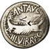 Munten, Marcus Antonius, Denarius, Traveling Mint, FR+, Zilver, Crawford:544/19