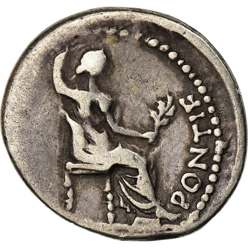 Coin, Tiberius, Denarius, Lyon - Lugdunum, VF(30-35), Silver, RIC:30