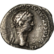 Coin, Claudius and Agrippina, Denarius, 50-51, Rome, VF(30-35), Silver, RIC:81