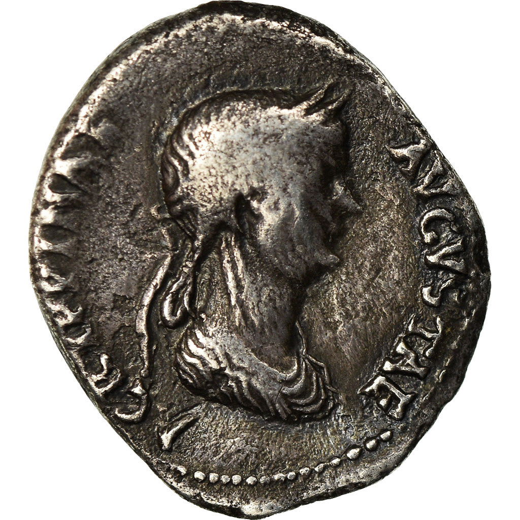 Coin, Claudius and Agrippina, Denarius, 50-51, Rome, VF(30-35), Silver, RIC:81
