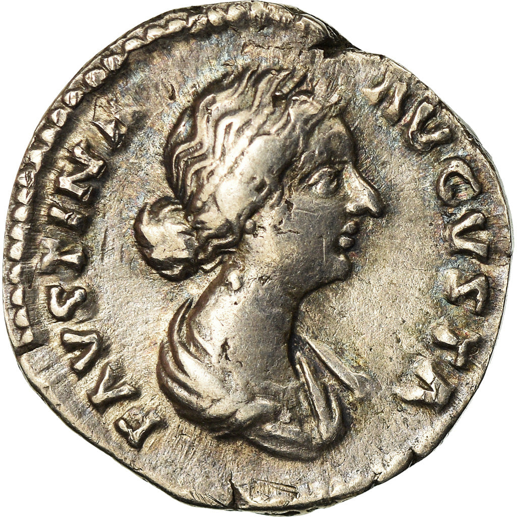 Coin, Faustina II, Denarius, 163, Rome, EF(40-45), Silver, RIC:677