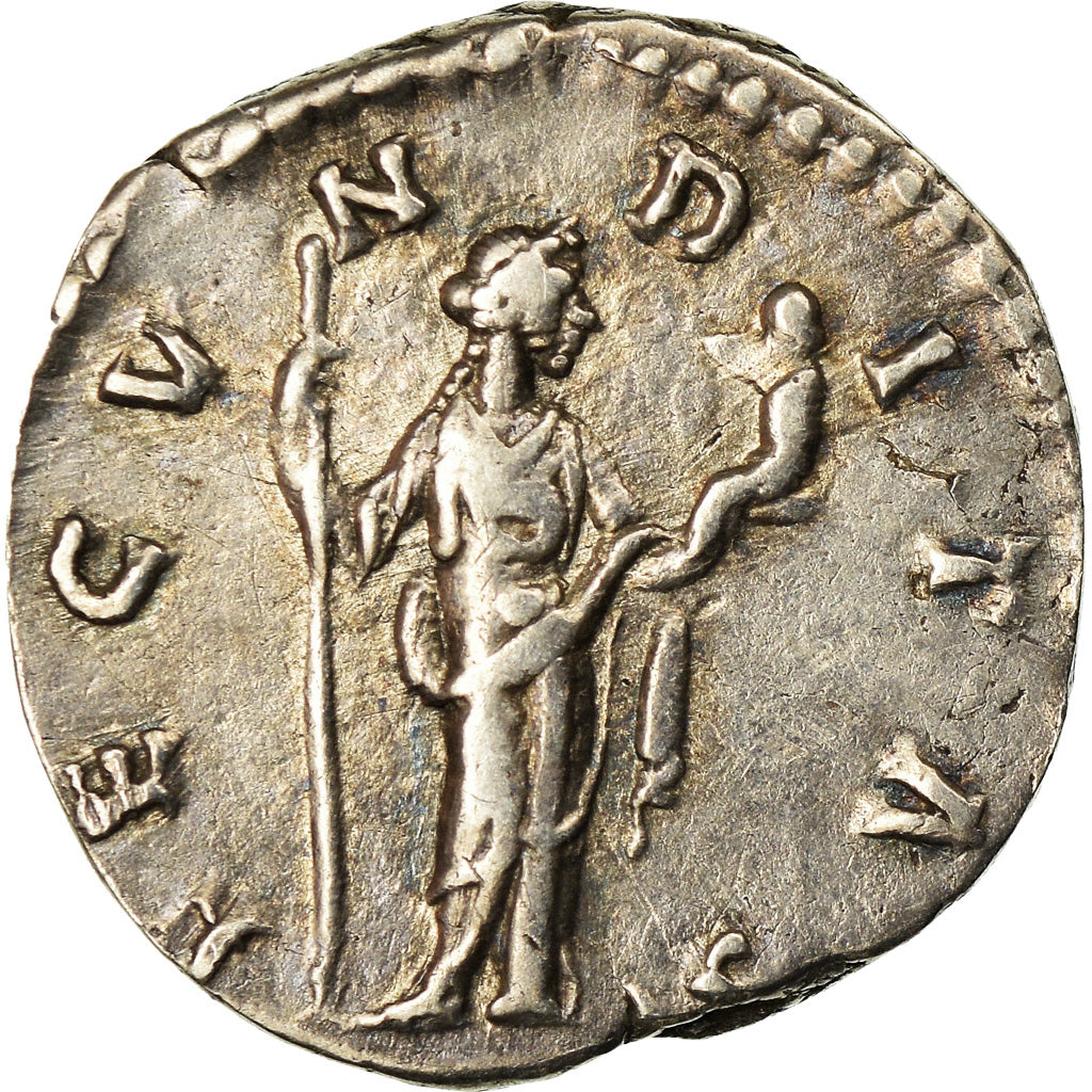 Coin, Faustina II, Denarius, 163, Rome, EF(40-45), Silver, RIC:677
