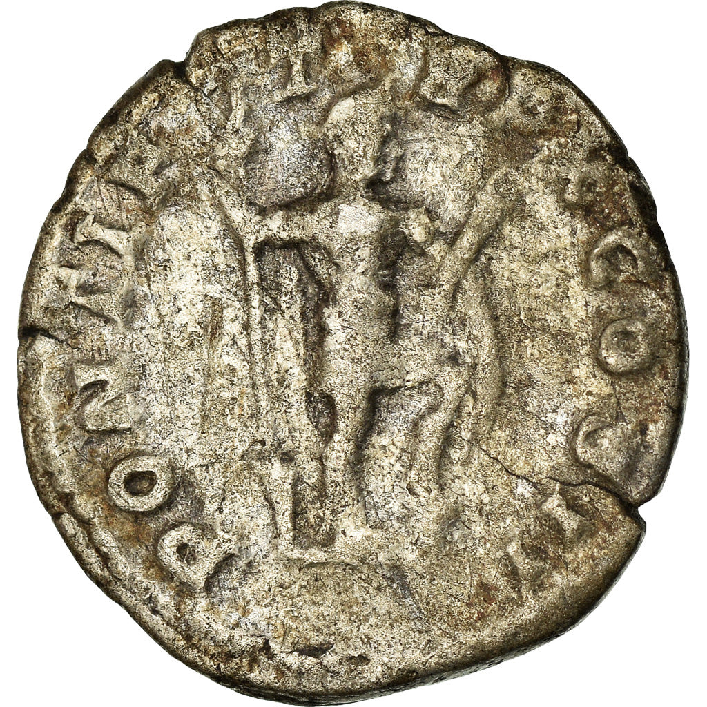 Moneta, Caracalla, Denarius, 207, Rome, MB+, Argento, RIC:95