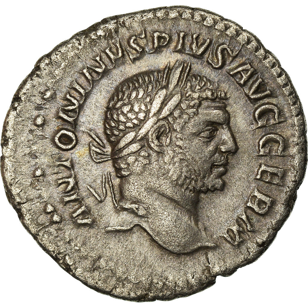 Coin, Caracalla, Denarius, Rome, AU(50-53), Silver, RIC:258c