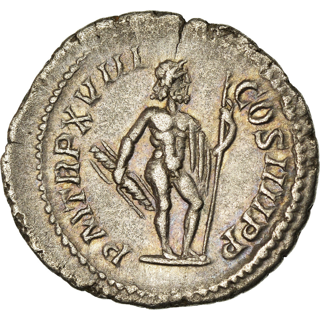 Coin, Caracalla, Denarius, Rome, AU(50-53), Silver, RIC:258c
