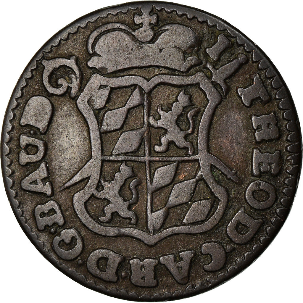 Monnaie, LIEGE, John Theodore, Liard, 1750, Liege, TB+, Cuivre, KM:155