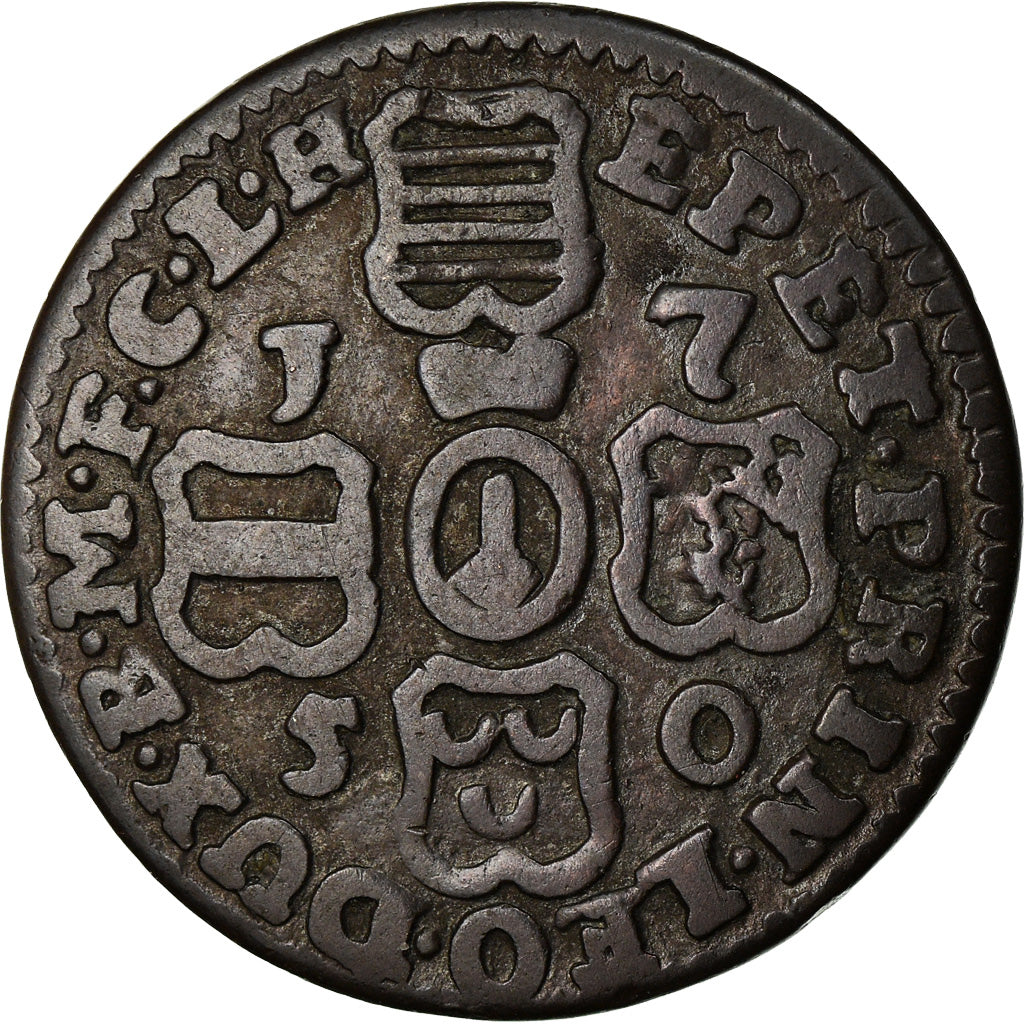 Monnaie, LIEGE, John Theodore, Liard, 1750, Liege, TB+, Cuivre, KM:155