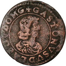 Coin, France, Gaston d'Orléans, Double Tournois, 1641, Trévoux, VF(30-35)