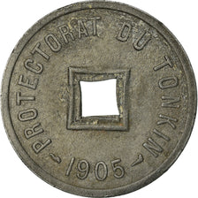 Coin, Tonkin, 1/600 Piastre, 1905, EF(40-45), Zinc, KM:1, Lecompte:3