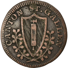 Coin, SWISS CANTONS, SAINT GALL, 1/2 Batzen, 1812, VF(20-25), Billon, KM:103