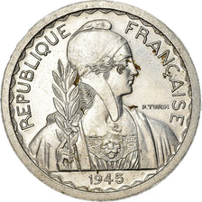 Münze, FRENCH INDO-CHINA, 10 Cents, 1945, Paris, ESSAI, VZ, Aluminium, KM:E38
