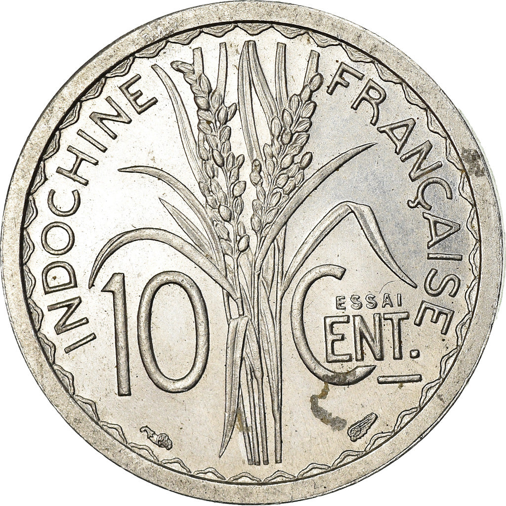 Münze, FRENCH INDO-CHINA, 10 Cents, 1945, Paris, ESSAI, VZ, Aluminium, KM:E38