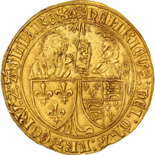 Moeda, França, Henri VI de Lancastre, Salut d'or, Rouen, AU(50-53), Dourado