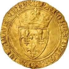 Monnaie, France, Charles VI, Ecu d'or, Atelier incertain, TTB, Or, Duplessy:369