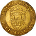 Moneda, Francia, Charles VI, Ecu d'or, Uncertain Mint, MBC+, Oro, Duplessy:369