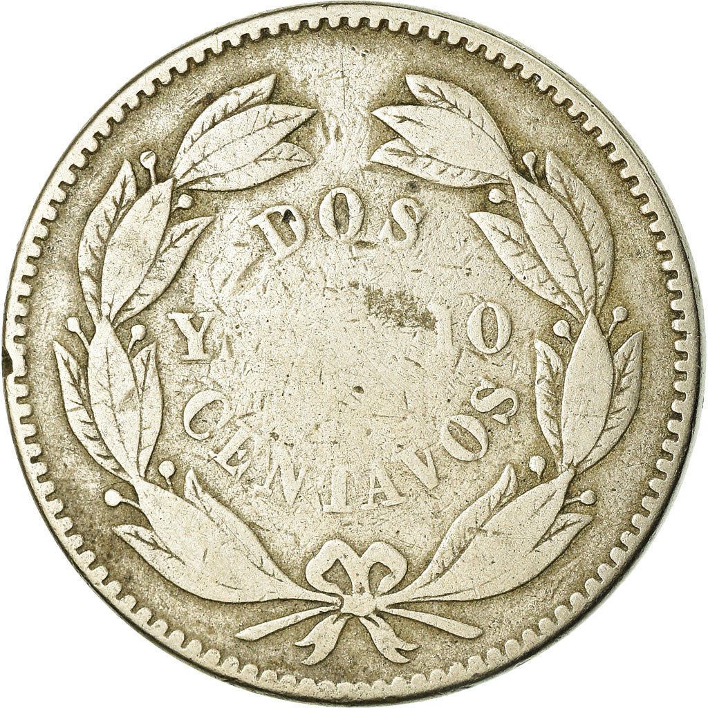 Coin, Venezuela, 2-1/2 Centavos, 1876, Philadelphia, F(12-15), Copper-nickel