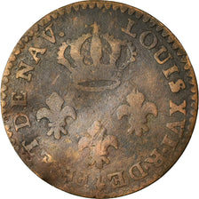 Moneda, GUAYANA FRANCESA, 2 Sous, 1789, Paris, BC, Vellón, KM:1, Lecompte:20