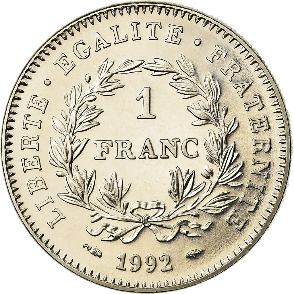 Coin, France, République, Franc, 1992, Paris, ESSAI, MS(63), Nickel, KM:1004.1